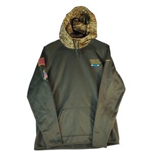 Womens Nike Carolina Panthers NFL Team Apparel Dri Fit Camo‎ Hoodie Size L